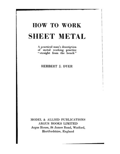 How to Work Sheet Metal