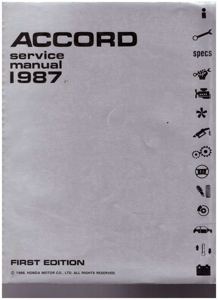 Accord Service Manual 1982 (P/N 61Sa500)